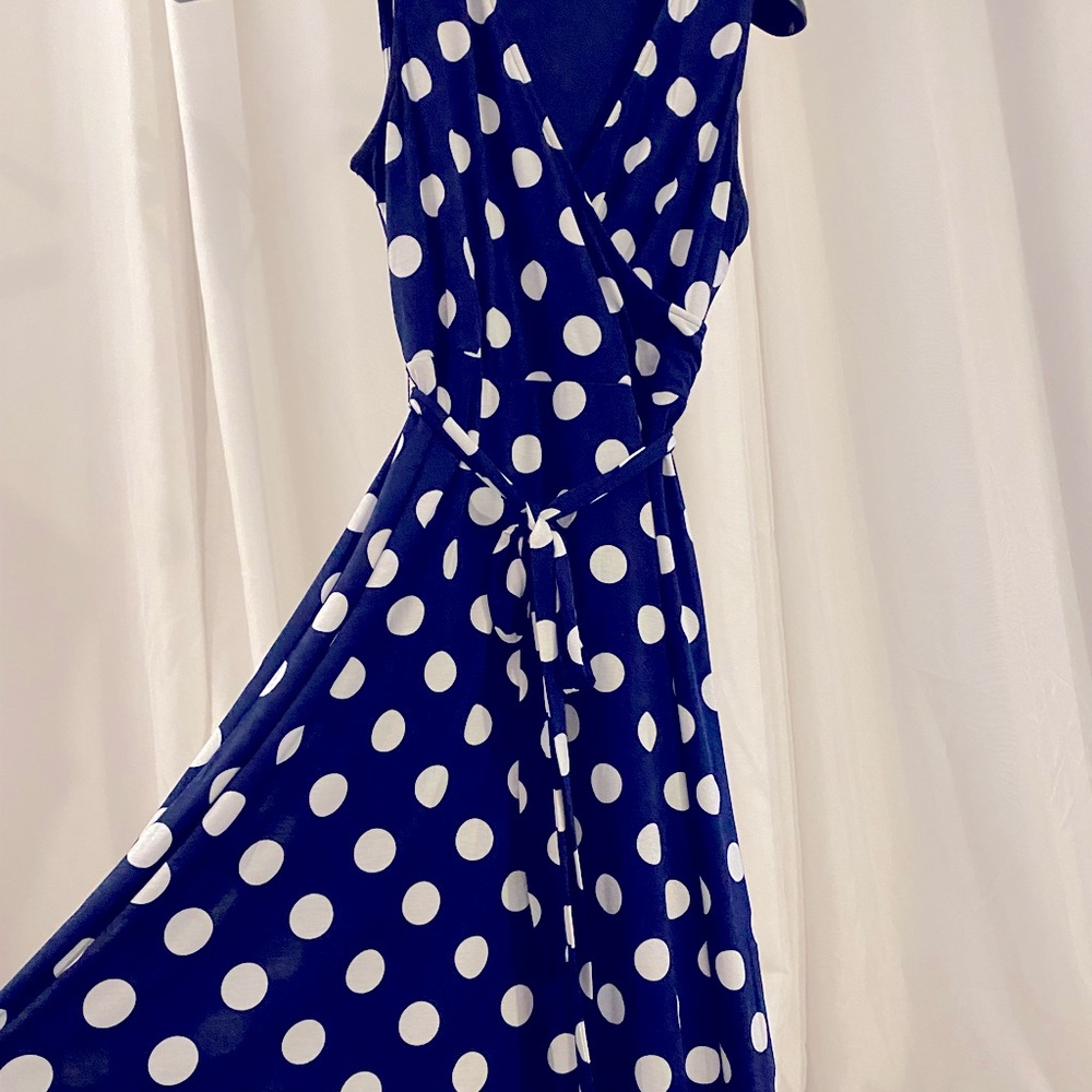 Navy Blue - polka dot stretchy dress (stitch fix)